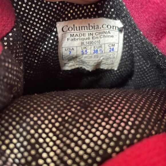 Columbia Bugaboot Techlite Women’s Sz 7 Black Pink Warm 200g Waterproof Boots - Picture 6 of 14